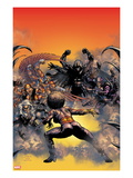 Spider-Island: Heroes for Hire 1 Cover: Black Cat  Elektra  Falcon  Shroud  and Paladin Fighting