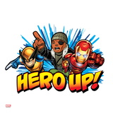 Marvel Super Hero Squad Badge: Hero Up! Nick Fury  Wolverine  and Iron Man Charging