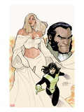 Uncanny X-Men 529 Cover: Emma Frost  Shadowcat  and Sebastian Shaw Posing