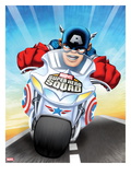 Marvel Super Hero Squad: Captain America Riding Motorcycle
