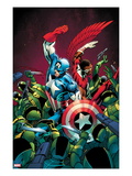Captain America 10 Cover; Captain America and Falcon Fighting Others