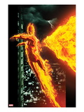Ultimate X-Men 2 Cover: The Human Torch Flying