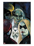 Moon Knight 6 Cover: Ms Marvel  Spider-Man  War Machine  Moon Knight  Luke Cage  and Wolverine