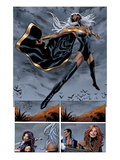 Uncanny X-Men 5: Panels with Storm Flying