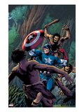 Marvel Adventures Super Heroes 15 Cover: Captain America Fighting with his Shield