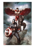 Captain America: Hail Hydra 3 Cover: Captain America  Black Panther  and Falcon