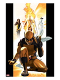 Ultimate X-Men 1 Cover: Wolverine  Kitty Pryde  Human Torch  and Iceman
