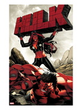 Hulk 47 Cover: Red She-Hulk and Red Hulk