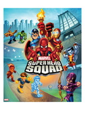 Marvel Super Hero Squad: Captain America  Thing  Hulk  Human Torch  Iceman  and Hawkeye Running