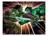 Incredible Hulk 611 Cover: Skaar and Hulk Fighting