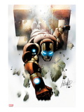 Invincible Iron Man 500 Cover: Iron Man Flying
