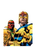 Marvel Adventures Super Heroes 9 Cover: Nova and Vision Standing