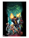 Incredible Hulks: Enigma Force 1 Cover: Arcturus Rann  Princess Marionette  Carl  and Bug Running