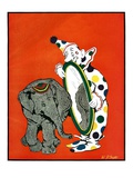 "Clown and Elephant "June 1  1932