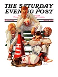 "Cheerleaders after Lost Game " Saturday Evening Post Cover  November 18  1939