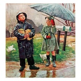 "Waiting for Bus in Rain "April 1  1948