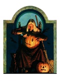 "Witch Carving Pumpkin "October 27  1928