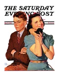 "Phone Call from Another Suitor " Saturday Evening Post Cover  May 27  1939