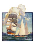 "Ship and Sailboats "July 16  1932
