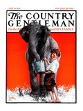 "Watering the Elephant " Country Gentleman Cover  July 14  1923