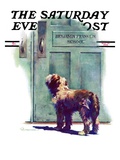 "Dog Waiting for Schoolboy " Saturday Evening Post Cover  September 10  1938