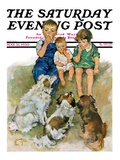 "Doggie Beggars " Saturday Evening Post Cover  May 31  1930