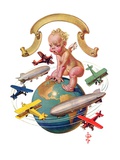 "Airships Circling Baby New Year "January 2  1932