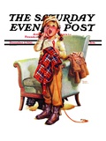 "Here Boy! " Saturday Evening Post Cover  December 5  1936