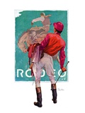 "Jockey Looks at Poster "May 8  1937
