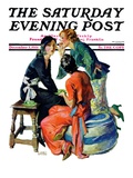 "Gossiping " Saturday Evening Post Cover  December 5  1931