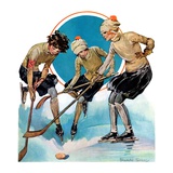 "Girls Playing Ice Hockey "February 23  1929