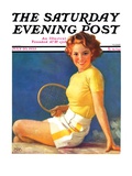 "Tennis Time-Out " Saturday Evening Post Cover  July 20  1935