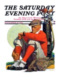 "Golfer Kept Waiting " Saturday Evening Post Cover  September 12  1931