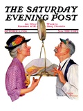 "Tipping the Scales " Saturday Evening Post Cover  October 3  1936