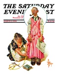 "Living Mannequin " Saturday Evening Post Cover  March 5  1932