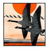 "Flock of Geese in Formation "November 15  1924