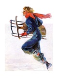 "Woman Sledder "January 19  1935