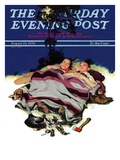 "Camping Out " Saturday Evening Post Cover  August 13  1938