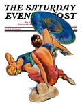 "Sunbathers " Saturday Evening Post Cover  July 5  1930