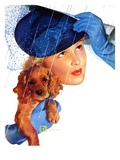 "Woman in Rain with Cocker "April 8  1939