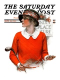 "Kindly Replace Turf " Saturday Evening Post Cover  September 22  1923
