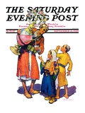 "Arab Vendor and Children " Saturday Evening Post Cover  September 21  1929