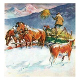 "Feeding Herd in Winter "March 1  1945