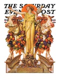"Ceres and the Harvest " Saturday Evening Post Cover  November 23  1929