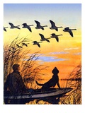 "Geese in Formation over Marsh "October 1  1930
