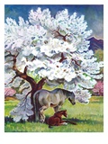 "Horses and Tree Blossoms "May 1  1940