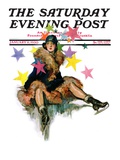 "A Fall from Skates " Saturday Evening Post Cover  January 11  1930