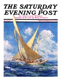 "America's Cup Race " Saturday Evening Post Cover  September 20  1930