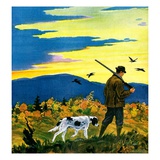 "Duck Hunter and Dog "October 1  1929