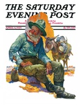 "Old Miner " Saturday Evening Post Cover  April 6  1929